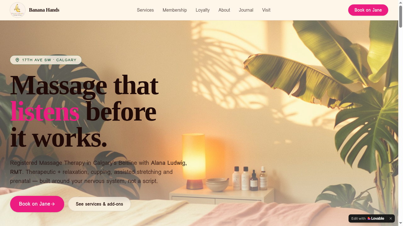 Banana Hands — Wellness Site by Adrienne Nicole