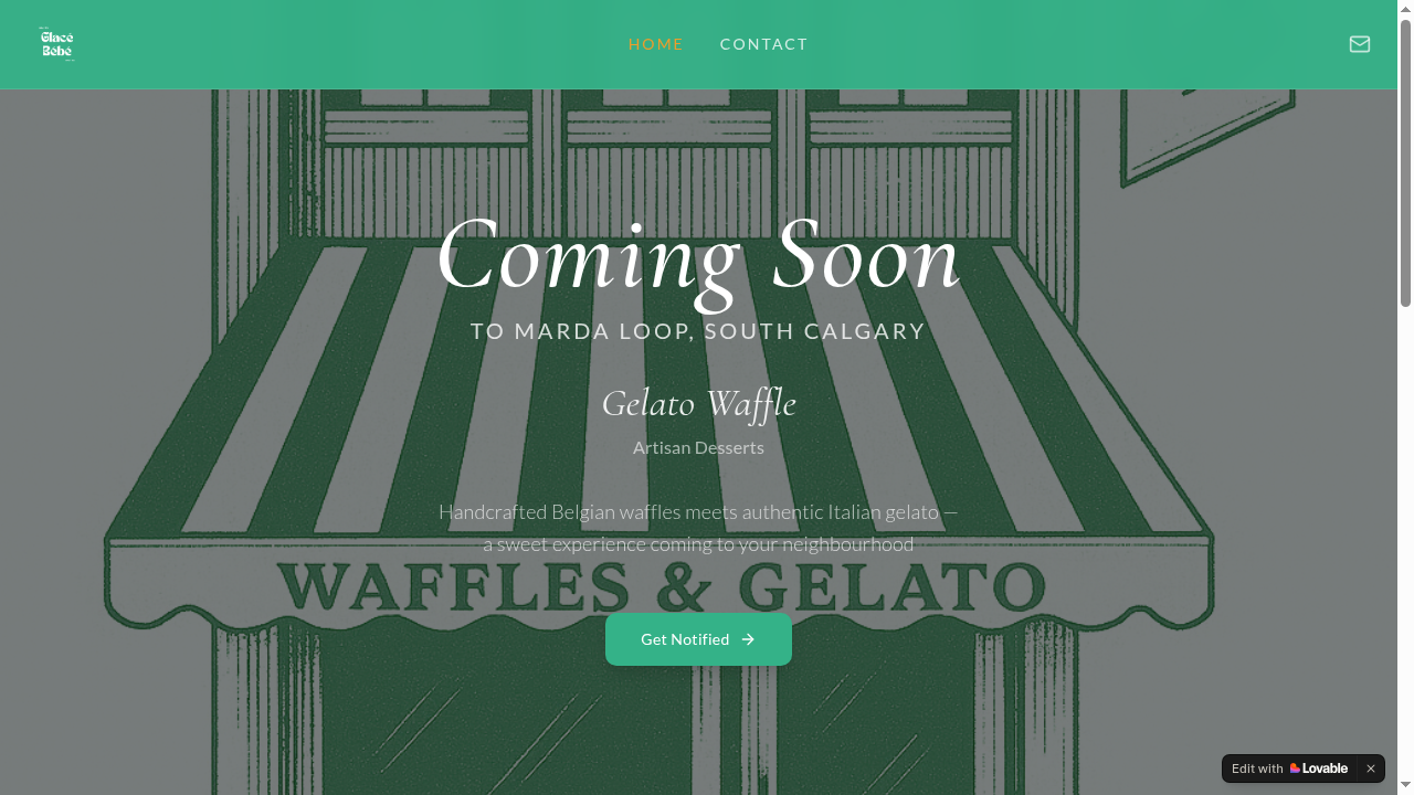 Glace Bébé — Coming Soon Page by Adrienne Nicole